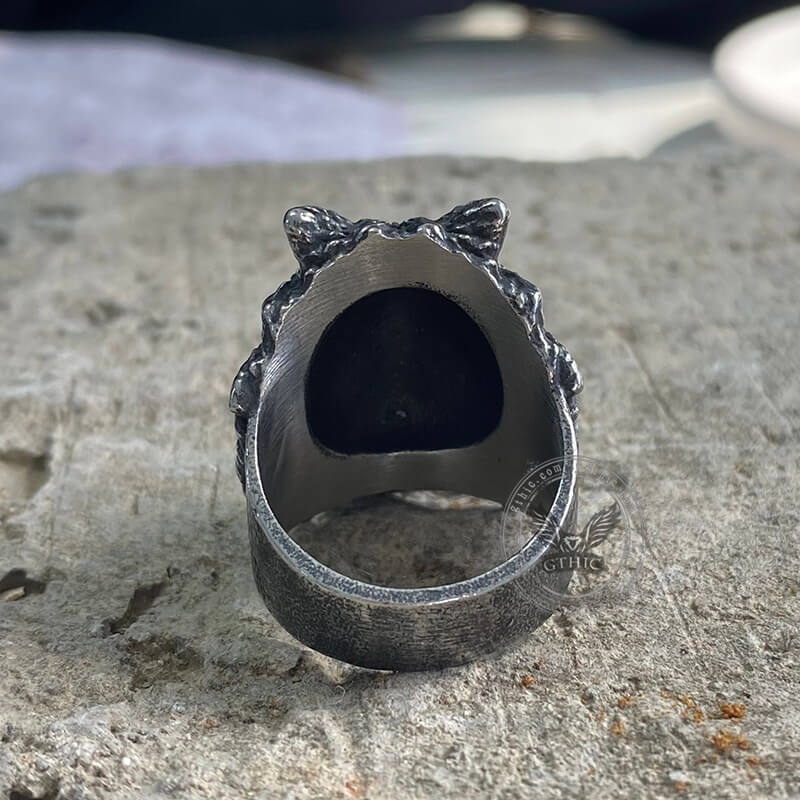 10928-wolf-head-stainless-steel-skull-ring-7.jpg Wolf Head Stainless Steel Skull Ring