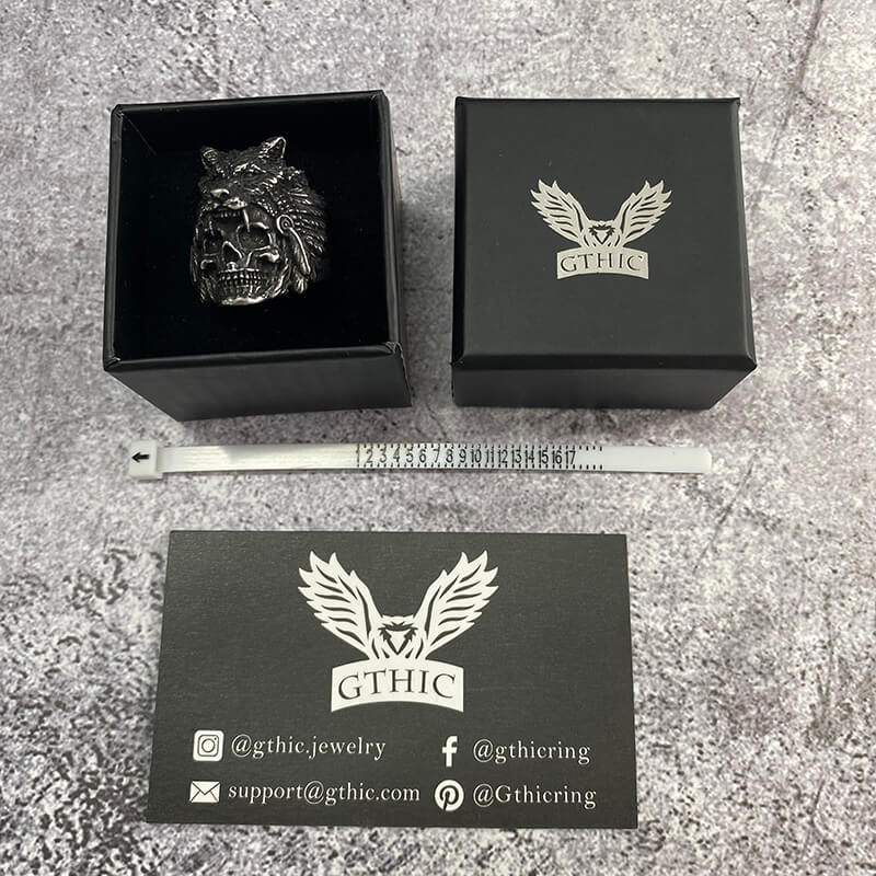 10928-wolf-head-stainless-steel-skull-ring-8.jpg Wolf Head Stainless Steel Skull Ring