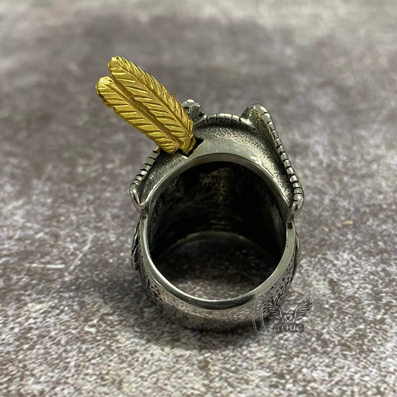 10973-feather-hat-pirate-stainless-steel-ring-5.jpg Feather Hat Pirate Stainless Steel Ring