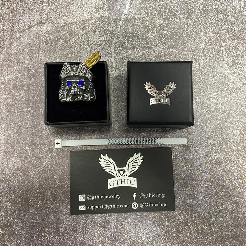 10973-feather-hat-pirate-stainless-steel-ring-7.jpg Feather Hat Pirate Stainless Steel Ring