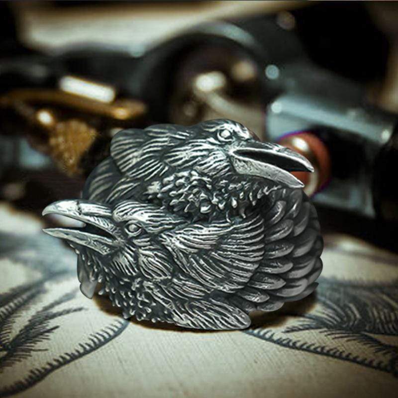 1102-odin-ravens-huginn-and-munin-sterling-silver-viking-ring-2.jpg Odin Ravens Huginn and Munin Sterling Silver Viking Ring