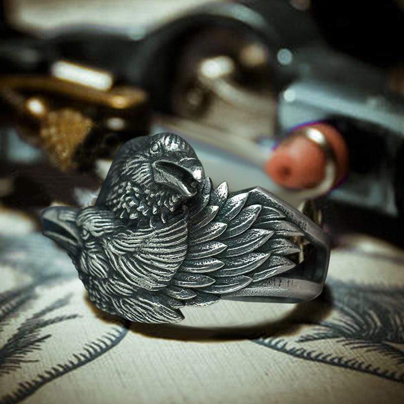1102-odin-ravens-huginn-and-munin-sterling-silver-viking-ring-5.jpg Odin Ravens Huginn and Munin Sterling Silver Viking Ring