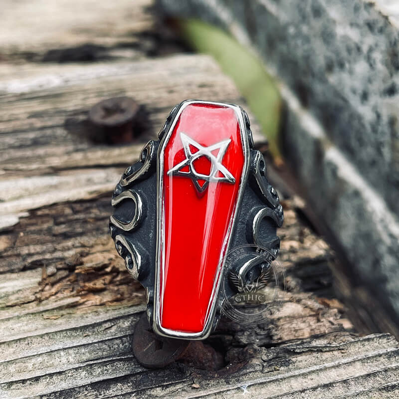11099-gothic-coffin-pentagram-stainless-steel-ring-4.jpg Gothic Coffin Pentagram Stainless Steel Ring