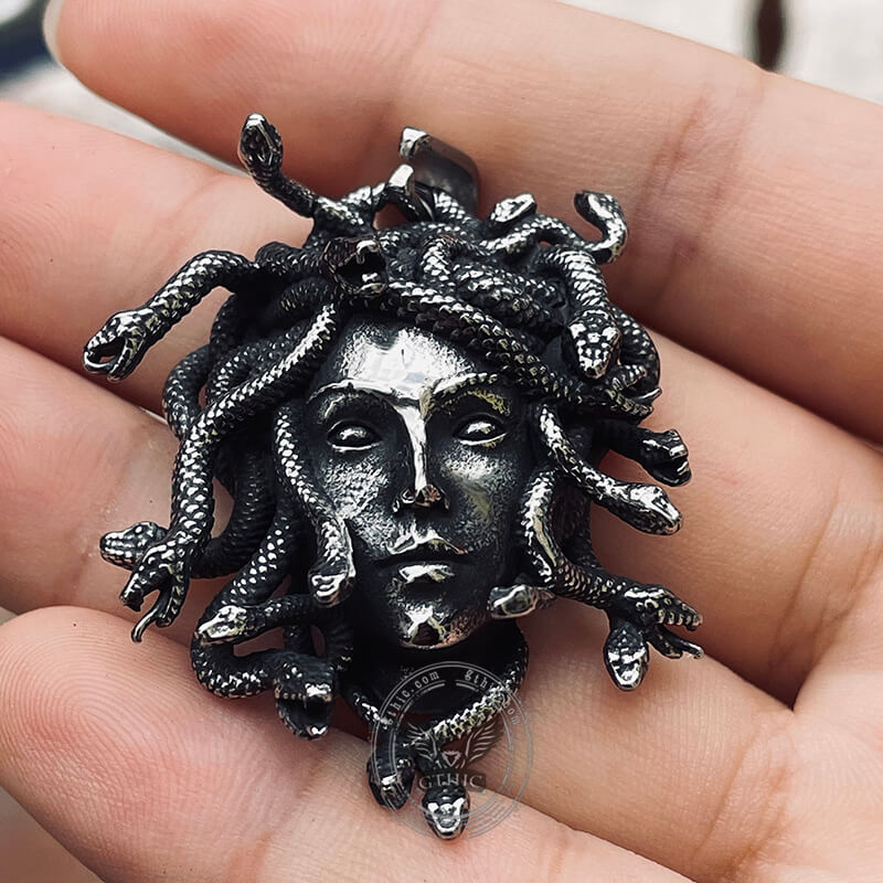 11115-greek-medusa-stainless-steel-pendant-2.jpg Greek Medusa Stainless Steel Pendant