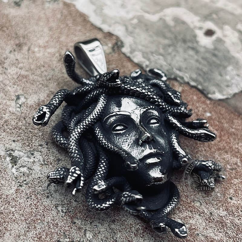 11115-greek-medusa-stainless-steel-pendant-4.jpg Greek Medusa Stainless Steel Pendant
