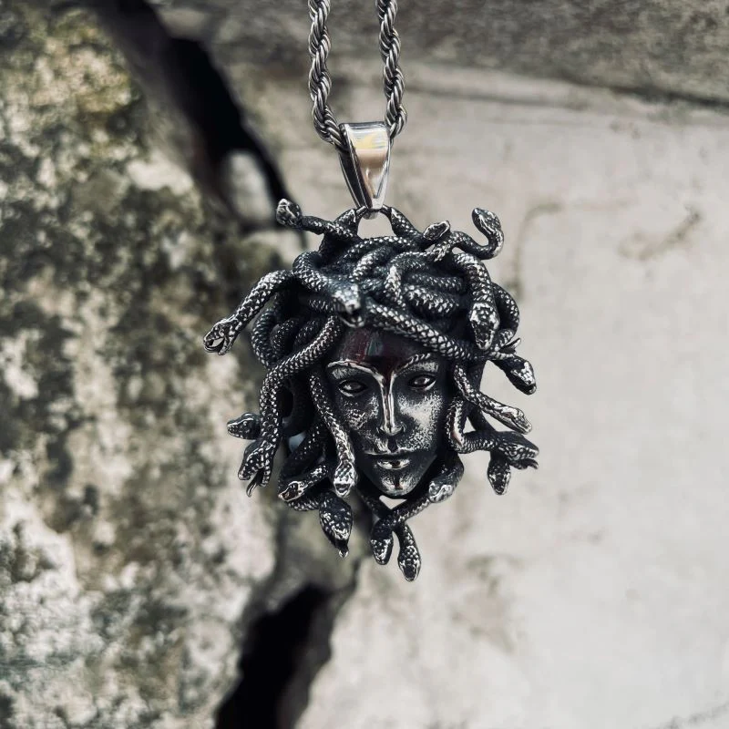 11115-greek-medusa-stainless-steel-pendant-5.webp Greek Medusa Stainless Steel Pendant