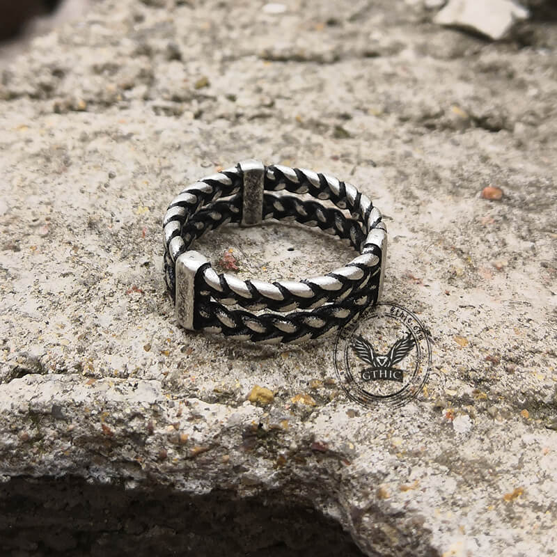 11148-double-wheat-ear-chain-stainless-steel-ring-4.jpg Double Wheat Ear Chain Stainless Steel Ring