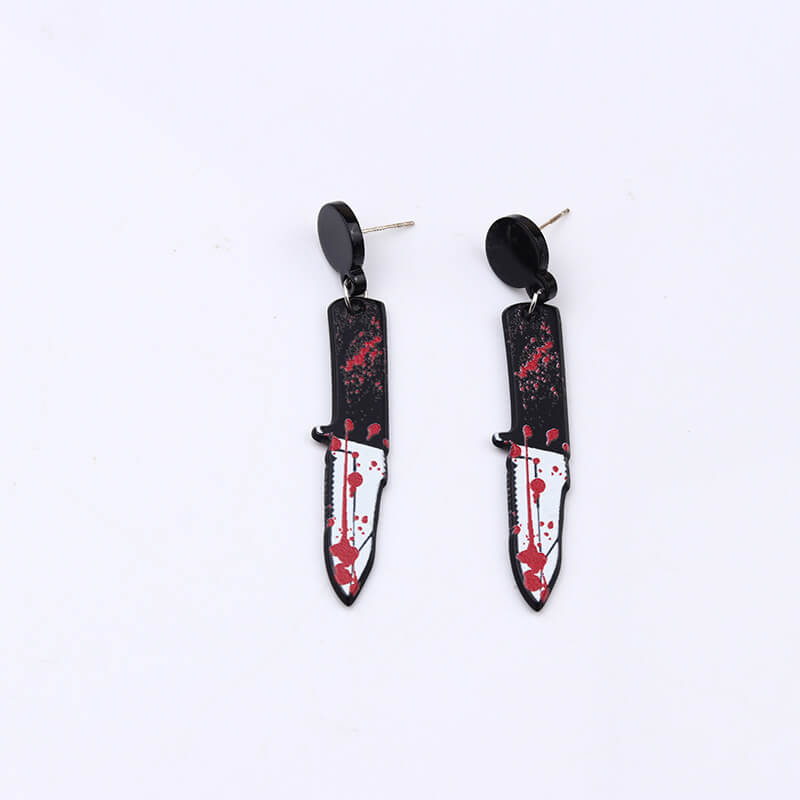 11164-halloween-red-print-acrylic-earrings-10.jpg Halloween Red Print Acrylic Earrings
