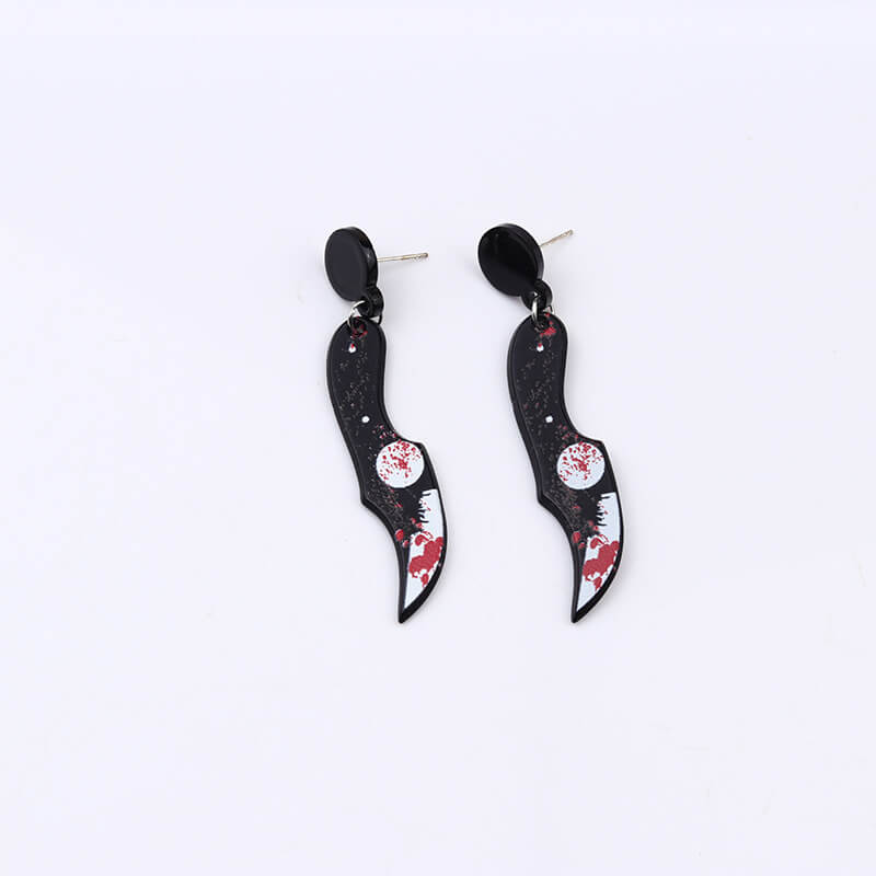 11164-halloween-red-print-acrylic-earrings-7.jpg Halloween Red Print Acrylic Earrings