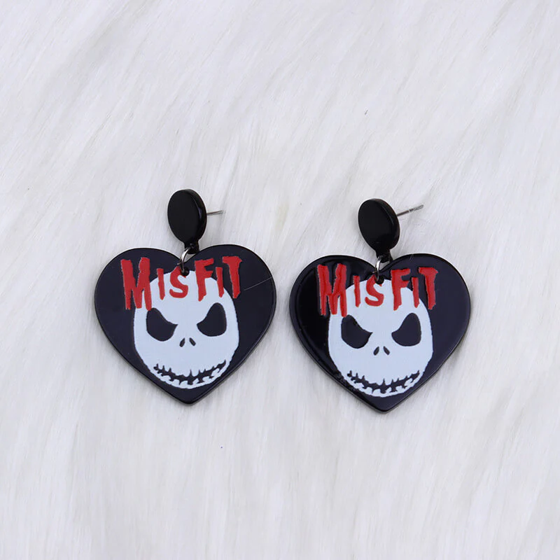 Halloween Skeleton Hands Acrylic Skull Earrings
