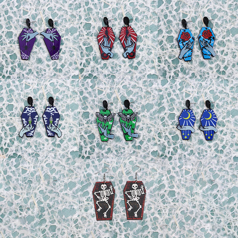11187-halloween-coffin-acrylic-dangle-earrings-4.jpg Halloween Coffin Acrylic Dangle Earrings