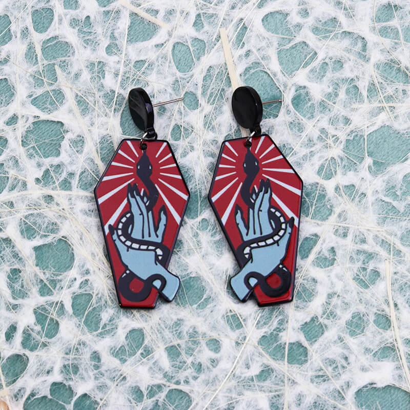 11190-c-a-pair-c-a-pair-variation-1.jpg Halloween Coffin Acrylic Dangle Earrings
