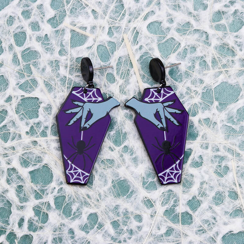 11191-d-a-pair-d-a-pair-variation-1.jpg Halloween Coffin Acrylic Dangle Earrings