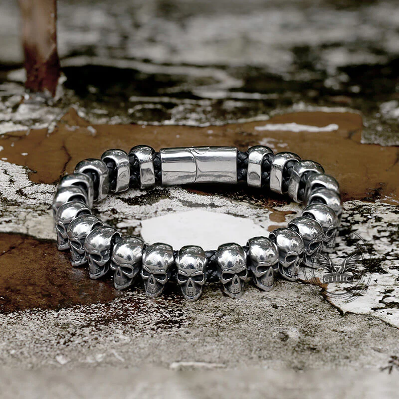 11265-surrounded-skulls-stainless-steel-bracelet-4.webp Surrounded Skulls Stainless Steel Bracelet