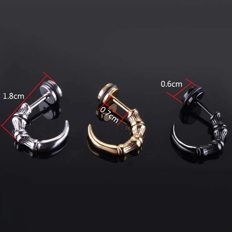 Vintage Eagle Claw Stainless Steel Earrings