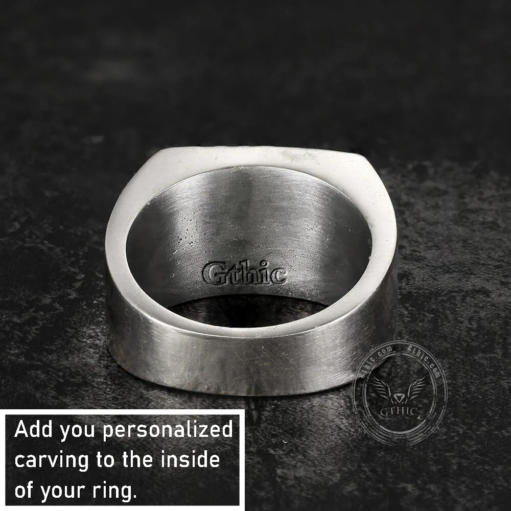 Norse Helm of Awe "Aegishjalmr" Sterling Silver Viking Ring