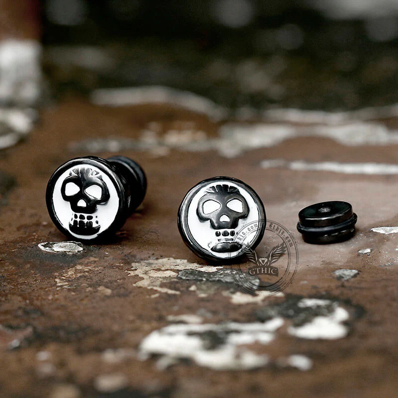 11317-round-skull-stainless-steel-stud-earrings-10.webp Round Skull Stainless Steel Stud Earrings