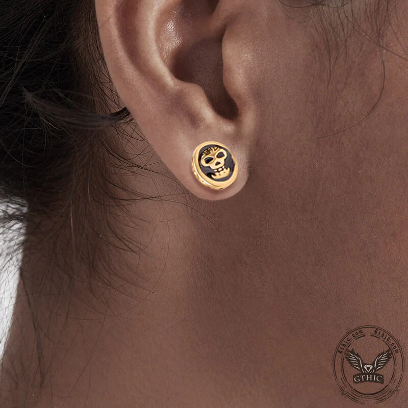 11317-round-skull-stainless-steel-stud-earrings-2.webp Round Skull Stainless Steel Stud Earrings