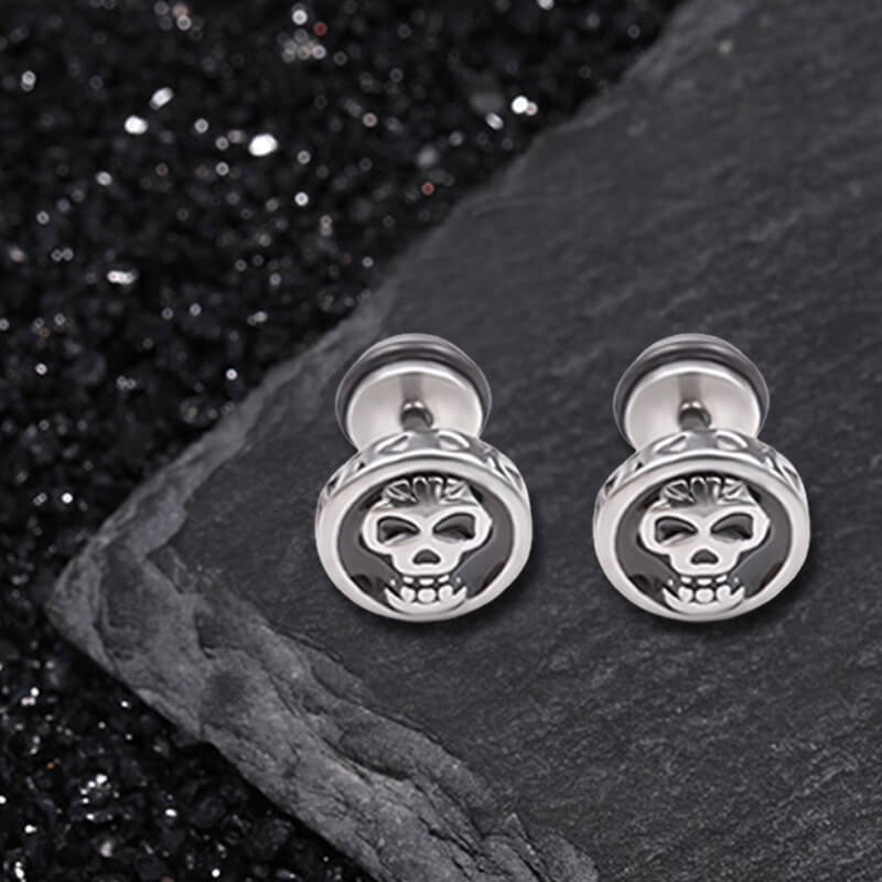 11317-round-skull-stainless-steel-stud-earrings-3.jpg Round Skull Stainless Steel Stud Earrings
