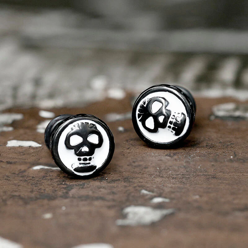 11317-round-skull-stainless-steel-stud-earrings-5.webp Round Skull Stainless Steel Stud Earrings