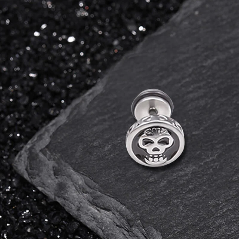 11317-round-skull-stainless-steel-stud-earrings-6.webp Round Skull Stainless Steel Stud Earrings