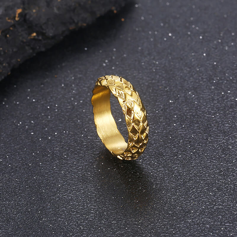 11331-retro-snake-scale-stainless-steel-ring-3.jpg Retro Snake Scale Stainless Steel Ring