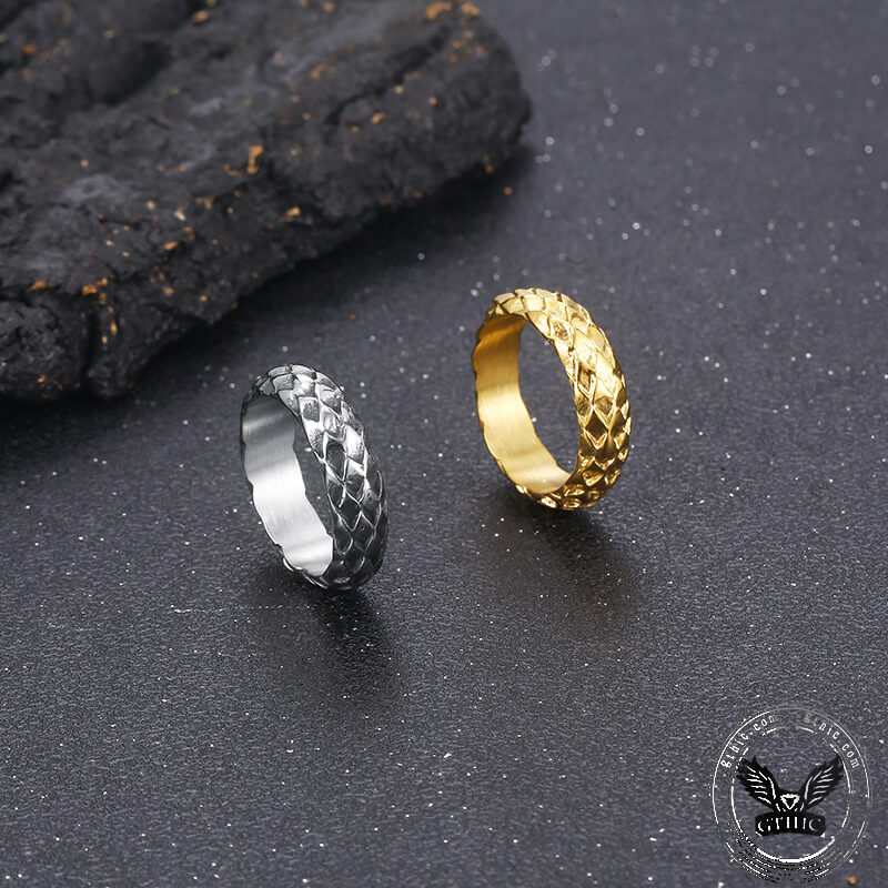 11331-retro-snake-scale-stainless-steel-ring-4.jpg Retro Snake Scale Stainless Steel Ring