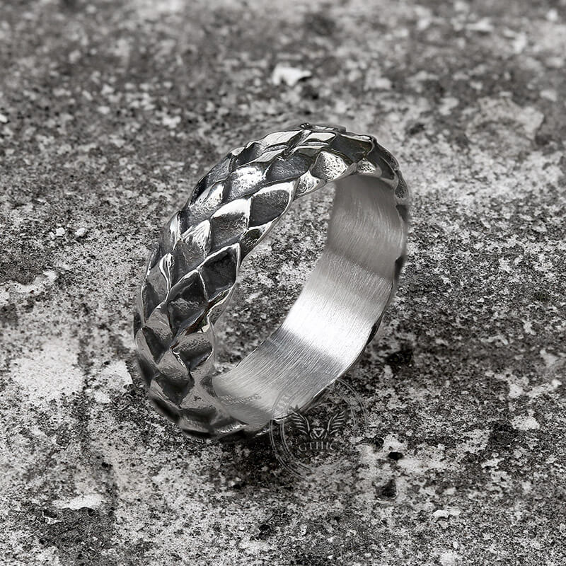 11331-retro-snake-scale-stainless-steel-ring-6.jpg Retro Snake Scale Stainless Steel Ring