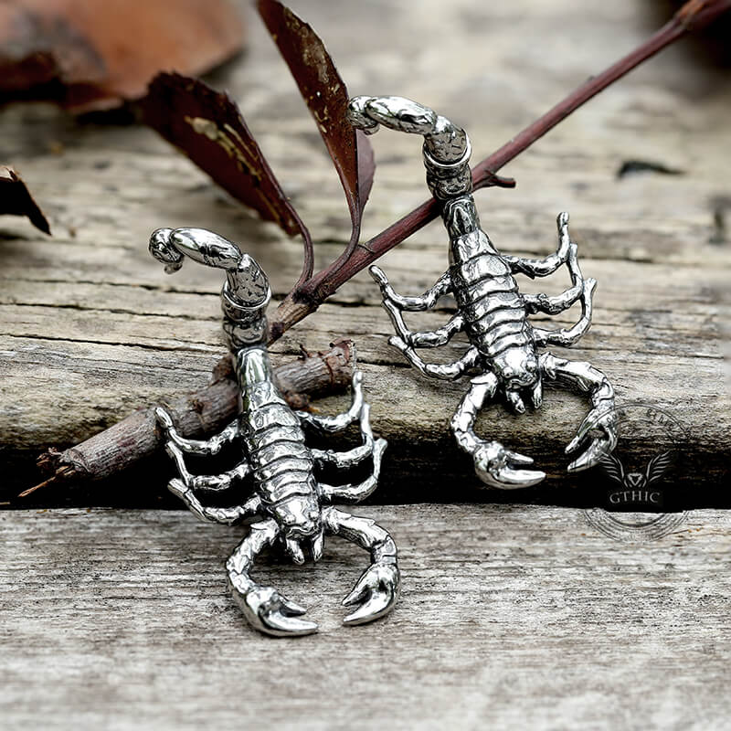 11344-scorpion-stainless-steel-stud-earrings-2.jpg Scorpion Stainless Steel Stud Earrings