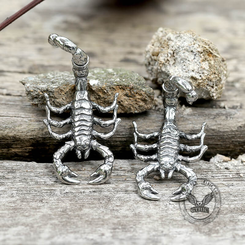 11344-scorpion-stainless-steel-stud-earrings-3.jpg Scorpion Stainless Steel Stud Earrings