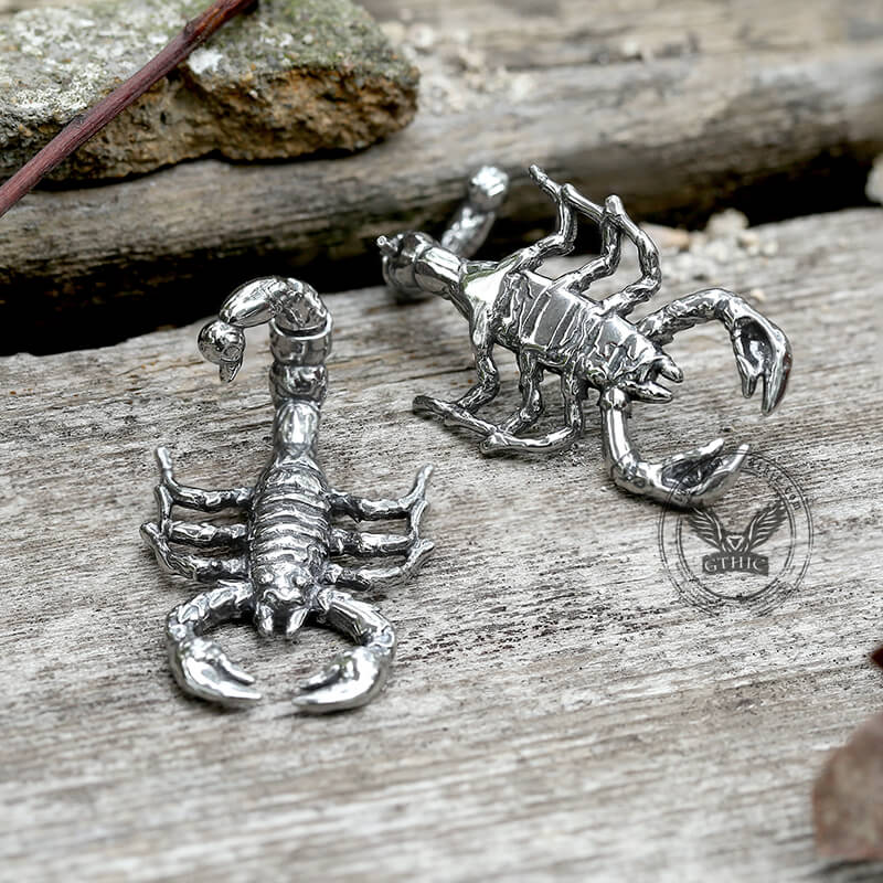 11344-scorpion-stainless-steel-stud-earrings-4.jpg Scorpion Stainless Steel Stud Earrings
