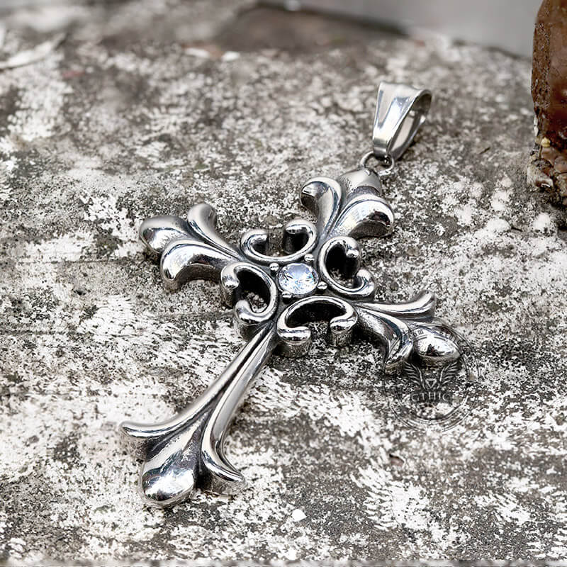 11399-gothic-cross-stainless-steel-pendant-4.jpg Gothic Cross Stainless Steel Pendant