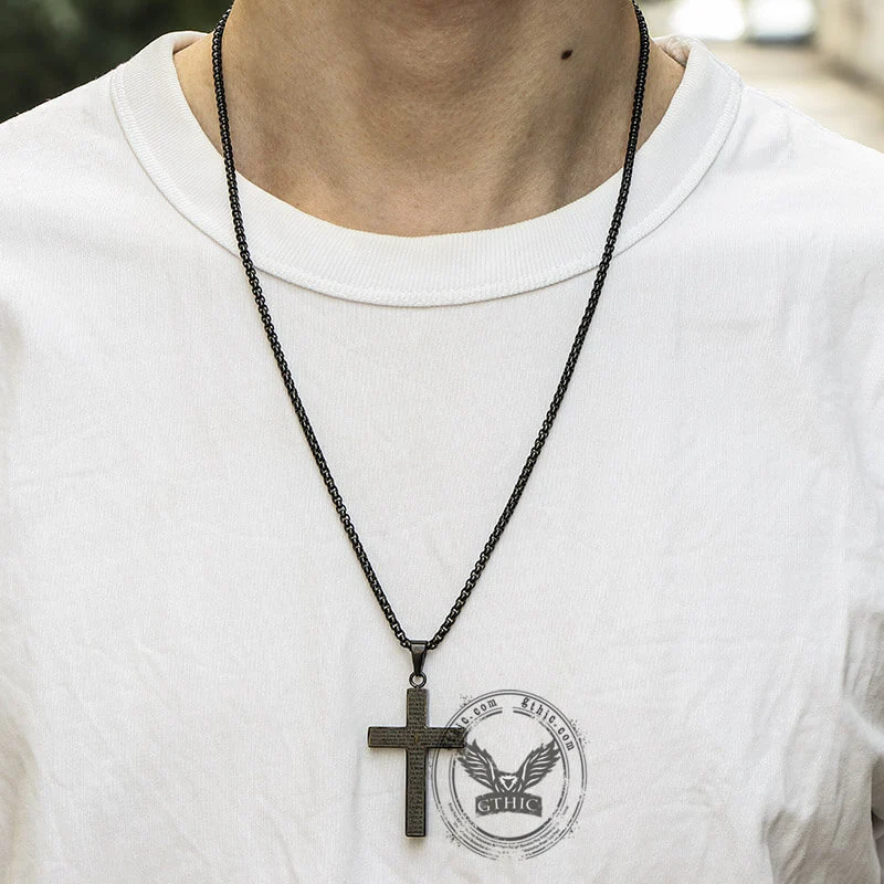 11431-cross-prayer-stainless-steel-pendant-3.webp Cross Prayer Stainless Steel Pendant