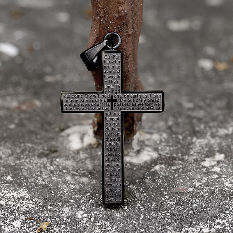 11431-cross-prayer-stainless-steel-pendant-5.jpg Cross Prayer Stainless Steel Pendant