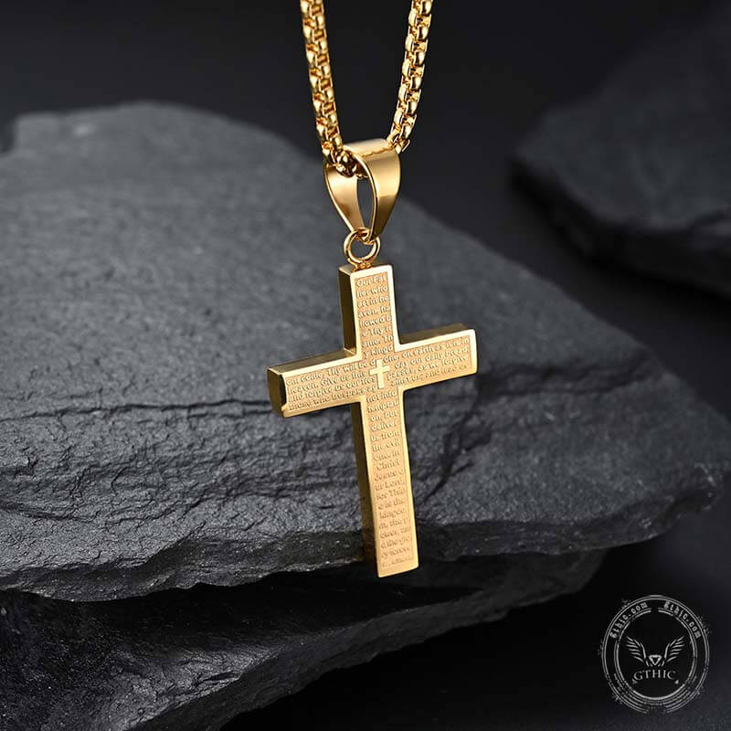11431-cross-prayer-stainless-steel-pendant-7.jpg Cross Prayer Stainless Steel Pendant