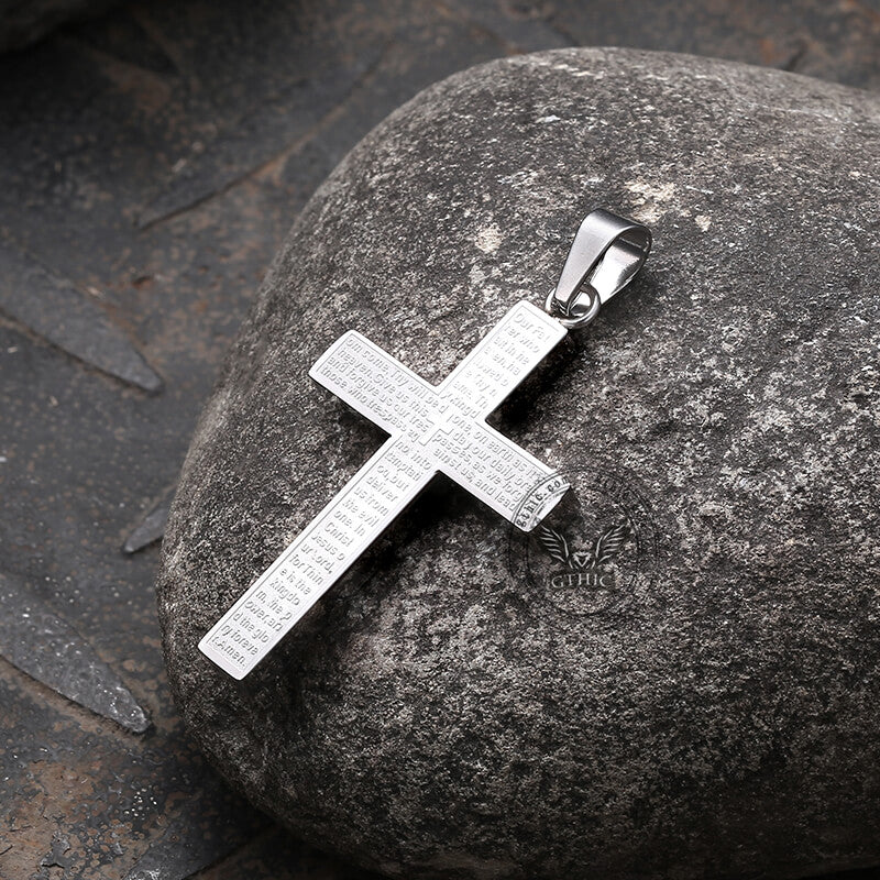 11431-cross-prayer-stainless-steel-pendant-8.jpg Cross Prayer Stainless Steel Pendant