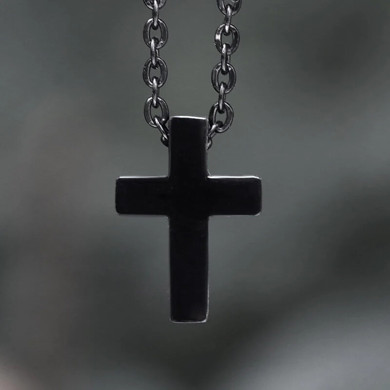 GTHIC Minimalist Cross Stainless Steel Charms Necklace