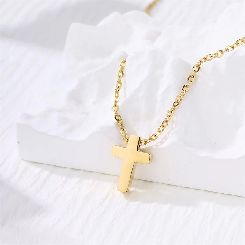 GTHIC Minimalist Cross Stainless Steel Charms Necklace