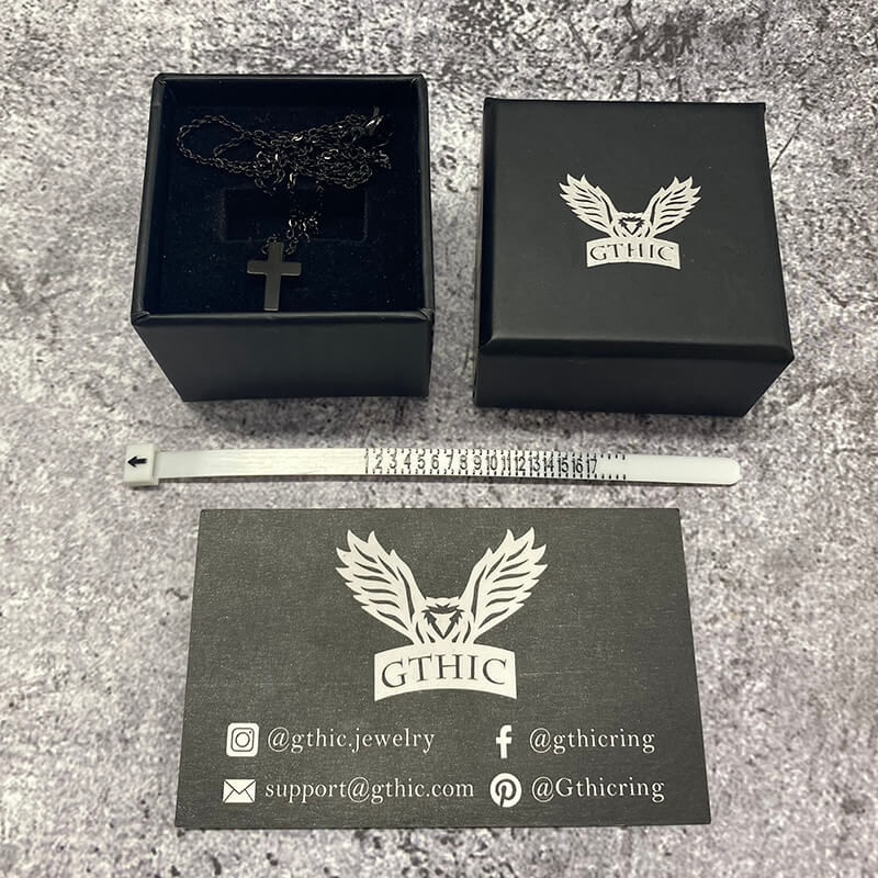 GTHIC Minimalist Cross Stainless Steel Charms Necklace