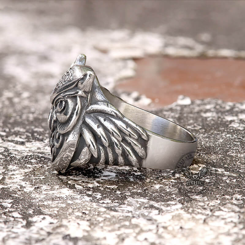 11518-wisdom-owl-stainless-steel-viking-ring-5.jpg Wisdom Owl Stainless Steel Viking Ring