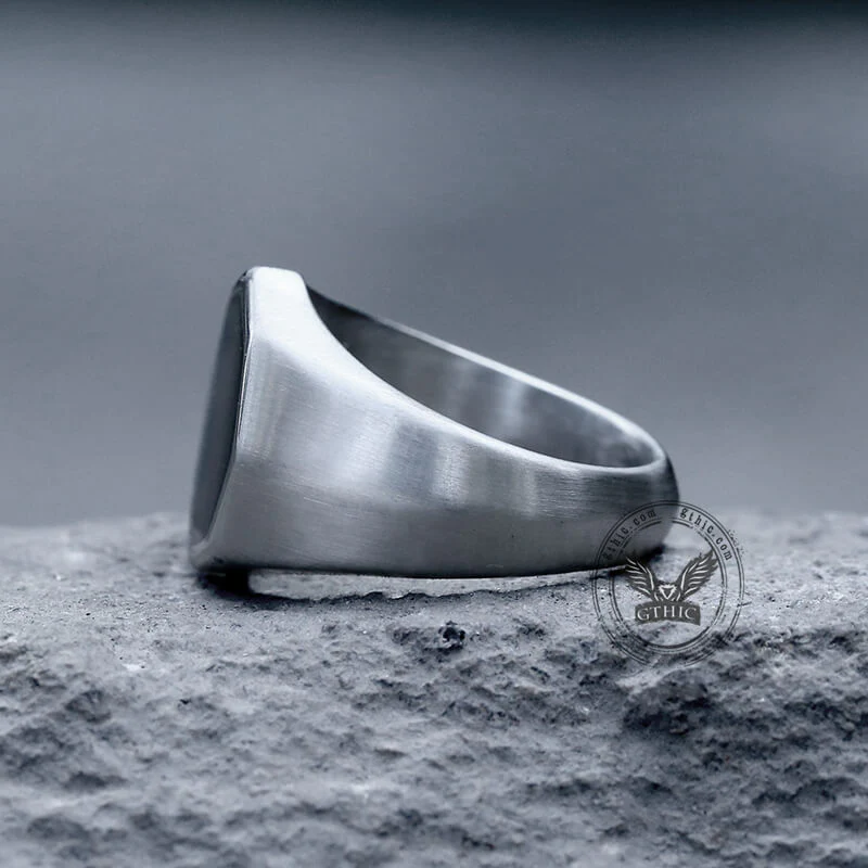 Classic Octagon Stainless Steel Ring