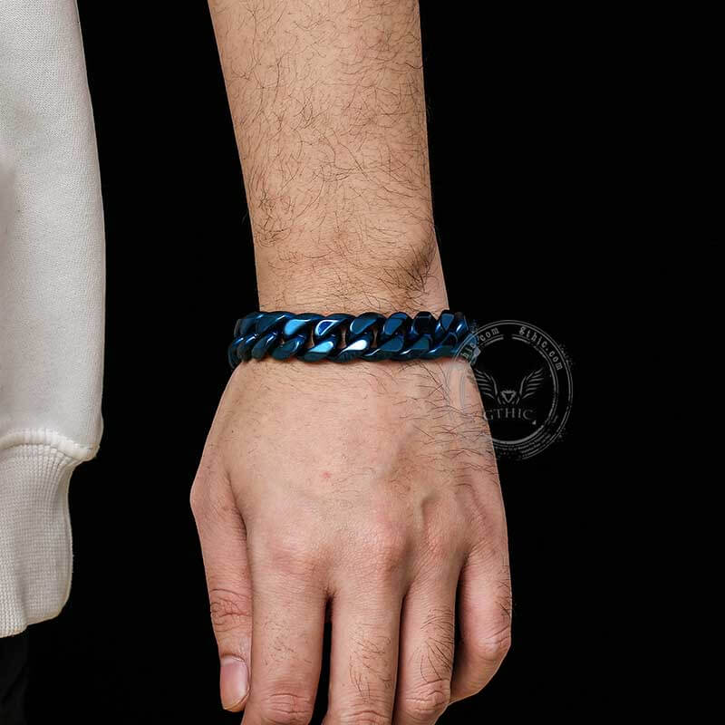 11580-solid-color-cuban-link-chain-stainless-steel-bracelet-2.jpg Solid Color Cuban Link Chain Stainless Steel Bracelet