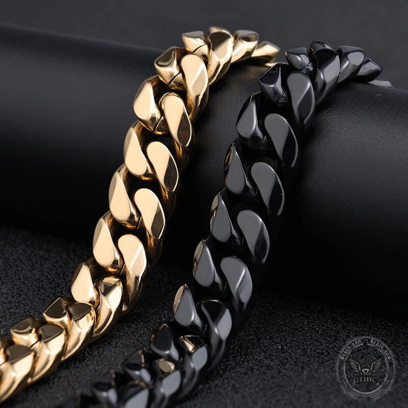 11580-solid-color-cuban-link-chain-stainless-steel-bracelet-6.webp Solid Color Cuban Link Chain Stainless Steel Bracelet