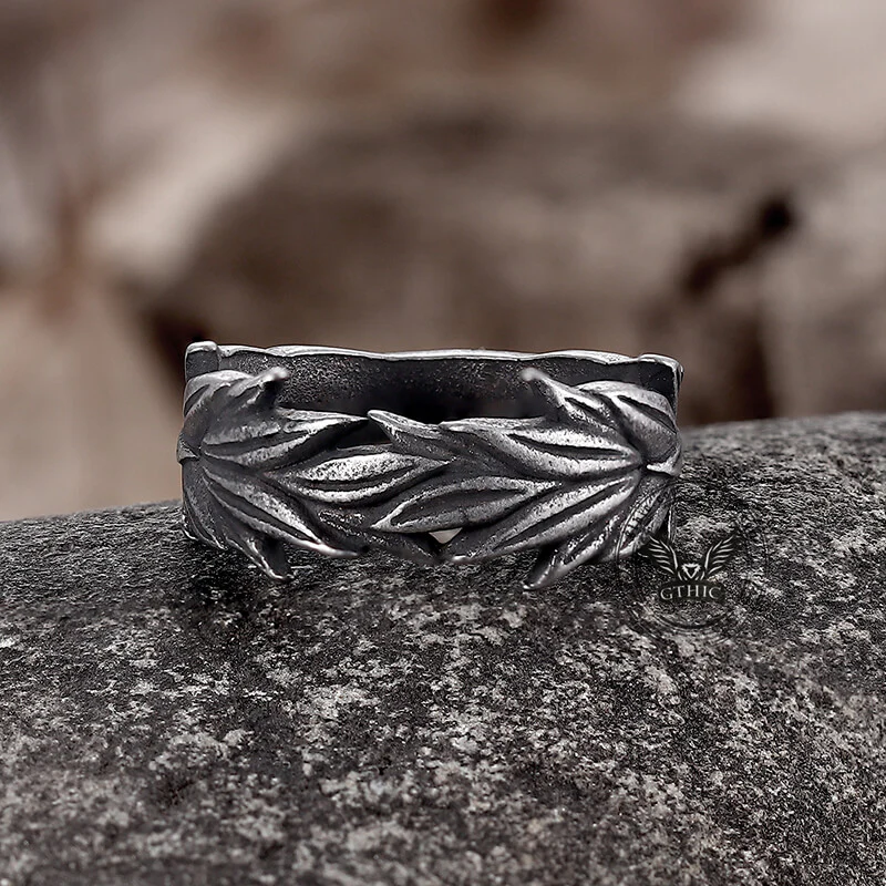 Vintage Wheat Ear Stainless Steel Ring