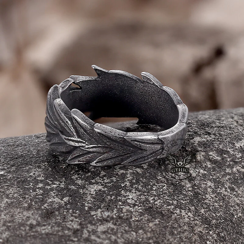 Vintage Wheat Ear Stainless Steel Ring