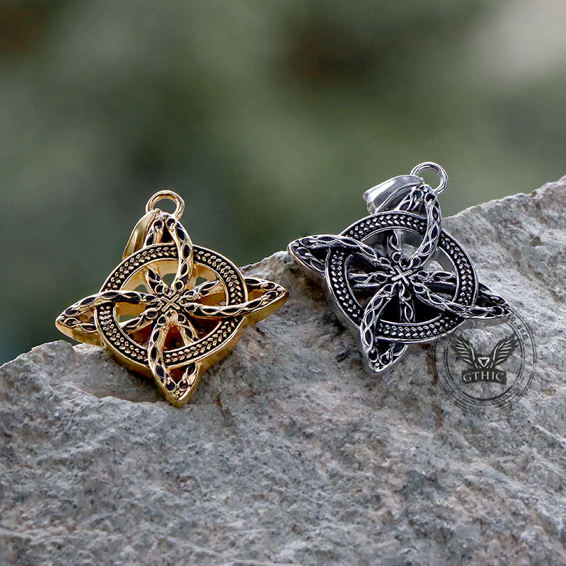 Vintage Witch’s Knot Stainless Steel Pendant
