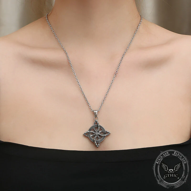 Vintage Witch’s Knot Stainless Steel Pendant