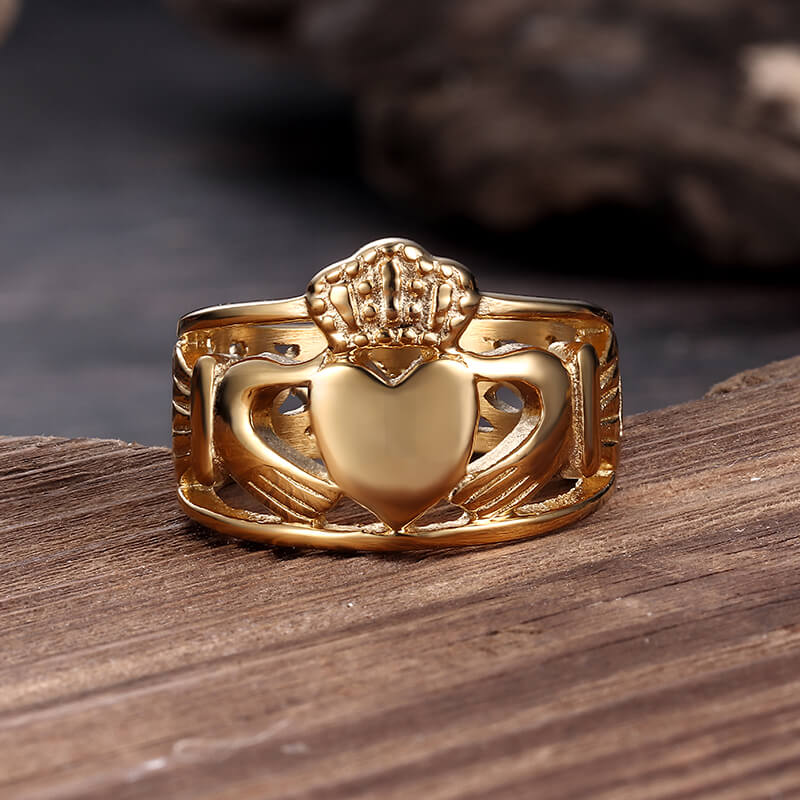 11911-irish-claddagh-stainless-steel-wedding-ring-5.jpg Irish Claddagh Stainless Steel Wedding Ring