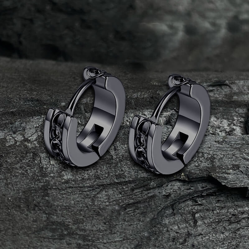 11937-simple-chain-design-stainless-steel-hoop-earrings-1.jpg Simple Chain Design Stainless Steel Hoop Earrings