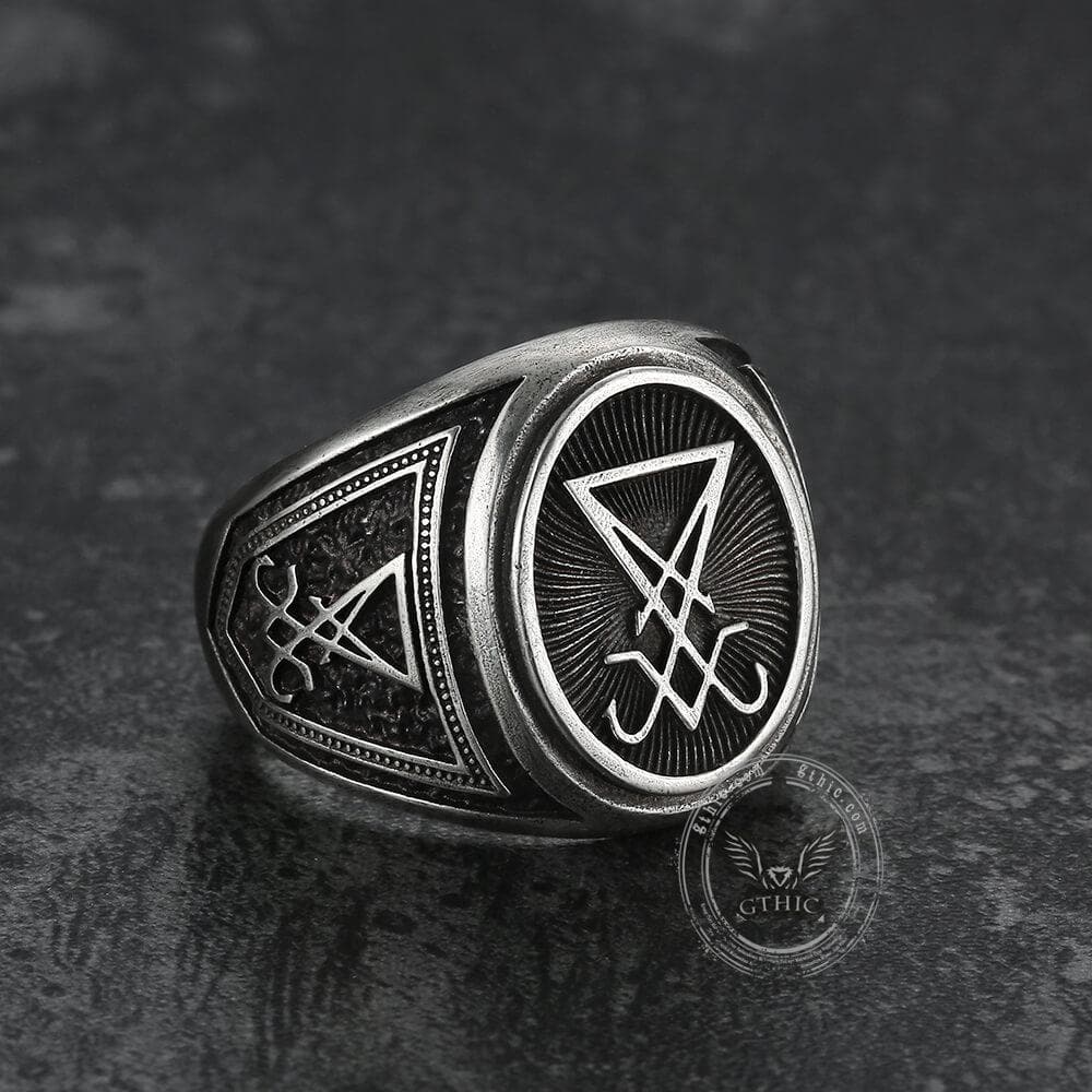 Sigil Of Lucifer Sterling Silver Ring